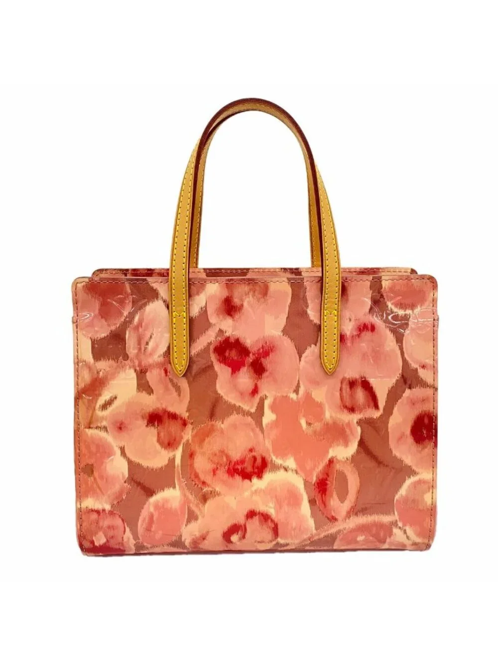 Louis Vuitton Vernis Ikat Flower Katarina BB Rose Vereur Handbag